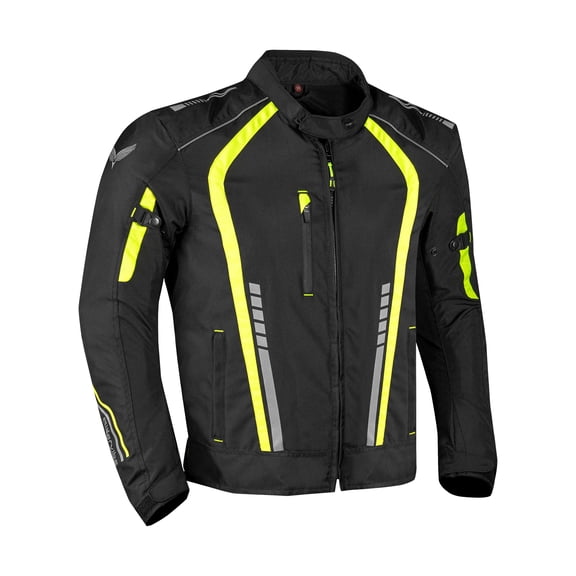 Dream Apparel Men's All-season Motorcycle Jacket for Enduro Dualsport Riding with 600 D polyester, Armor Foam Padding, Visibility