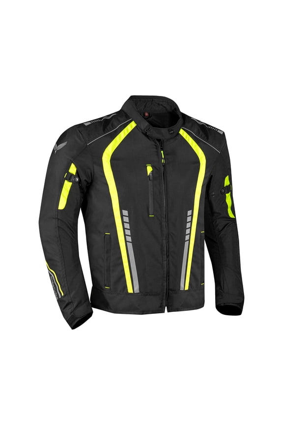Men's All-season Motorcycle Jacket for Enduro Dualsport Riding with 600 D polyester, Armor Foam Padding, Visibility