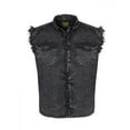 thumbnail image 1 of Dream Apparel Men's Biker Cuttoff Vest Denim/Cotton Shirt with Vintage and Frayed Sleeveless Look 2 Front Pockets, 1 of 7