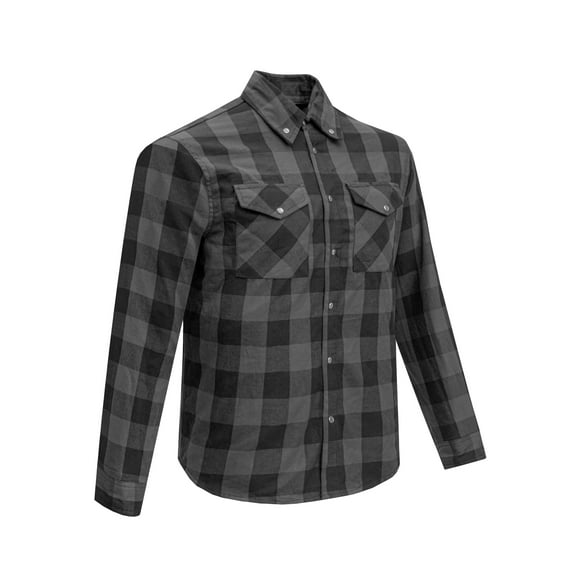 Dream Apparel Men's Flannel Shirt Black & Grey Sleek Design Cotton Shirt
