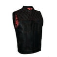 thumbnail image 1 of Dream Apparel Men's Leather Motorcycle Vest SOA Biker Club Vest For Riding, 1 of 6