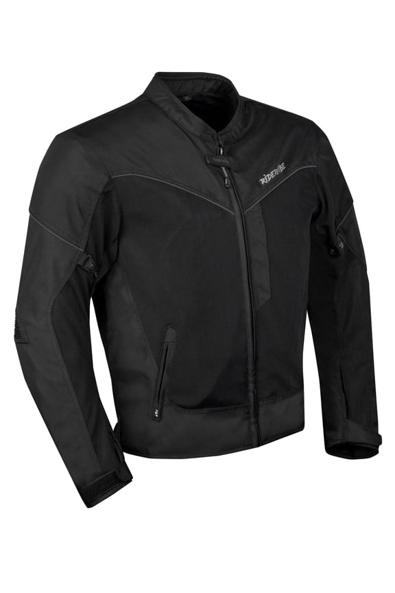 Men’s Mesh Motorcycle Jacket with Removable Armor, Reflective Trim, Zip-Out Lining, Adjustable Cuffs