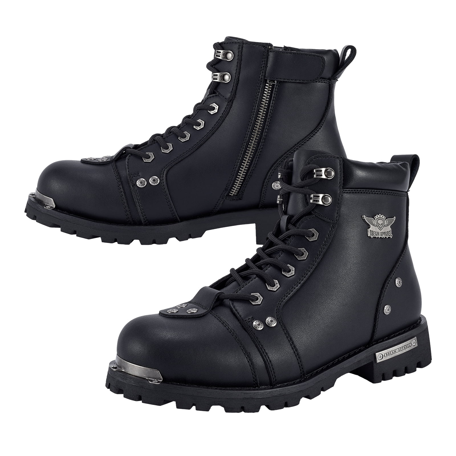 Harley Davidson Motorcycle Biker Boots Mens Black Leather Round Toe Side Zip 10 Harley-Davidson® Men main image 3