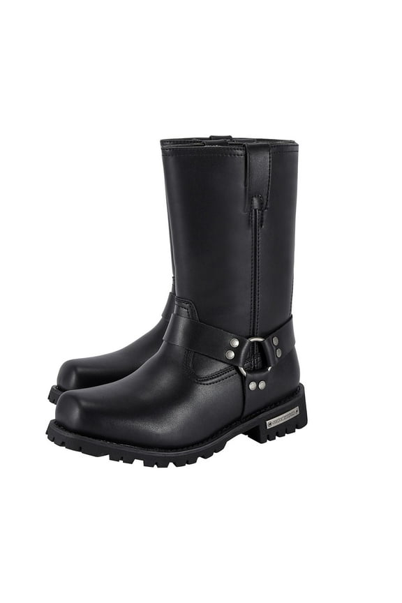 Mens Motorcycle Leather Boots Biker Boots Riding Boots Black Waterproof