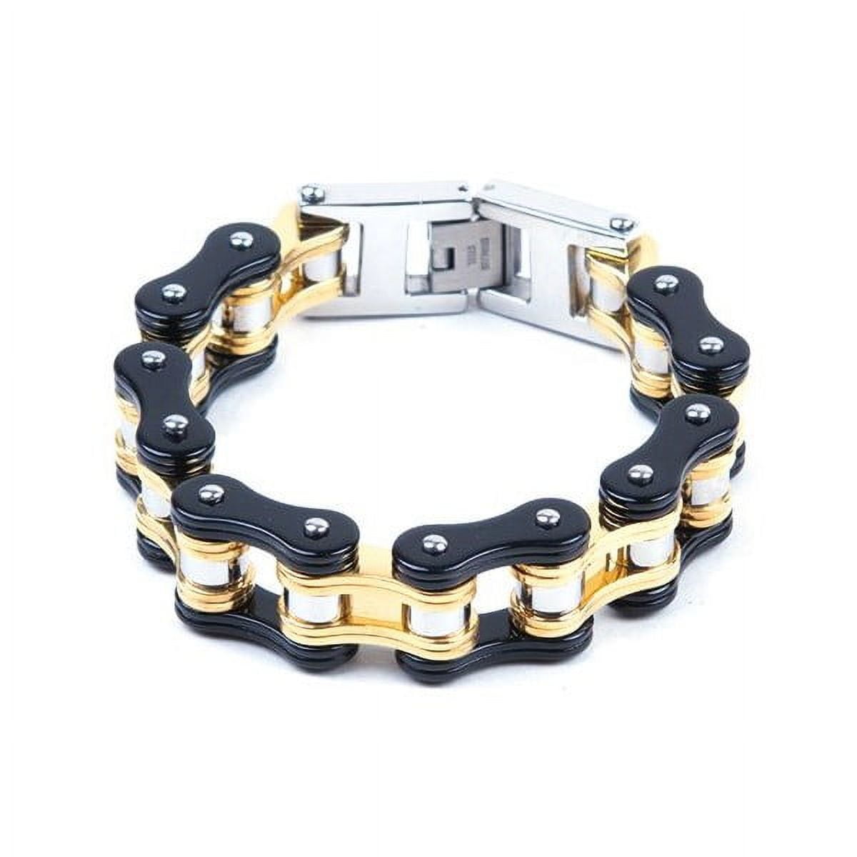 Dream Apparel Bike Chain Bracelet - Heavy Stainless Steel Biker Jewelry For Men & Women