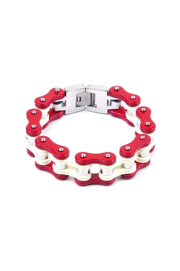 Mens Stainless Steel Bike Chain Motorcycle Chain Bracelet for Women, Heavy Metal Biker Bracelet, Bicycle Link Chain Bracelet