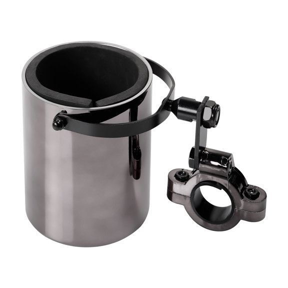 Dream Apparel Motorcycle Cup Holder, Chrome Handlebar Mount Cup Drink Water Bottle Holder for Motorcycle, Bike