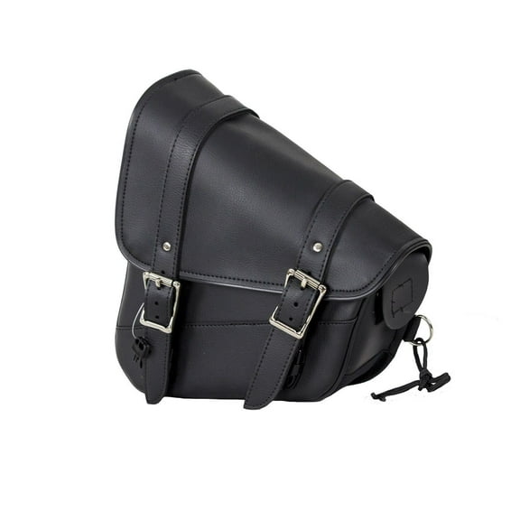 Dream Apparel Motorcycle Saddle Bags Leather Solo Swing Arm Bag For Softails and Choppers Motorcycle Luggage Bags Left Side Bag for Motorcycle Left Side