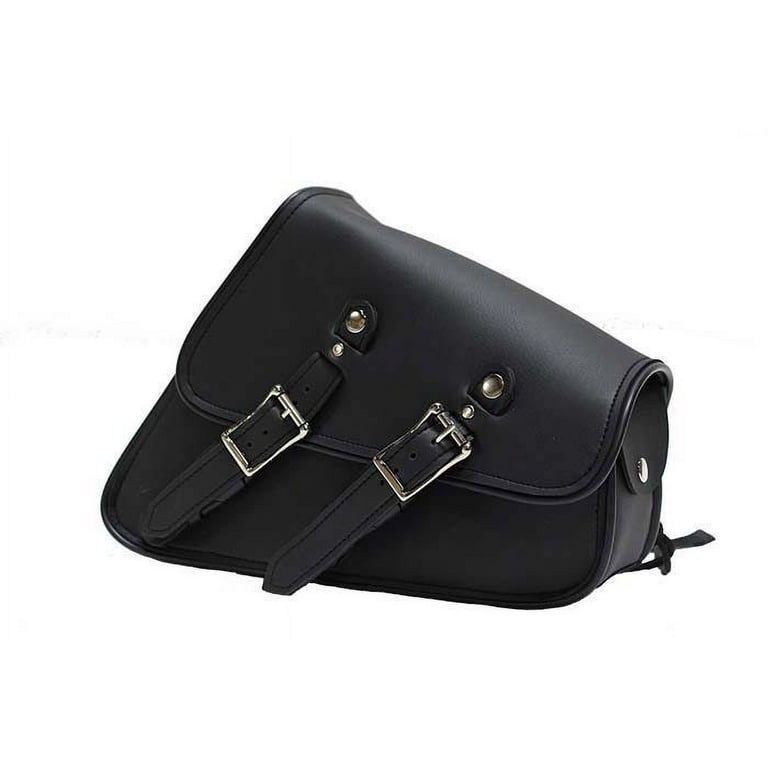 Dream Apparel Motorcycle Saddle Bags Leather Solo Swing Arm Bag