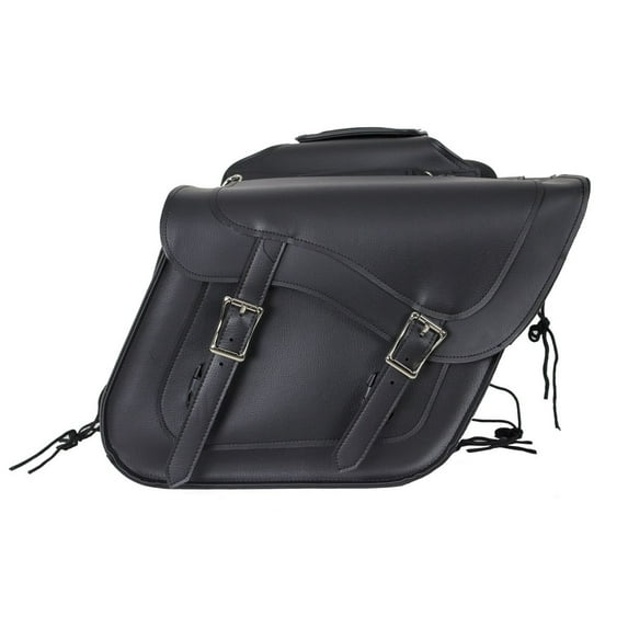 Dream Apparel Motorcycle Saddle Bags PU Leather Motorcycle Luggage Bag For Softails Sportsters and Choppers Waterproof Luggage Bags For Motorcycle