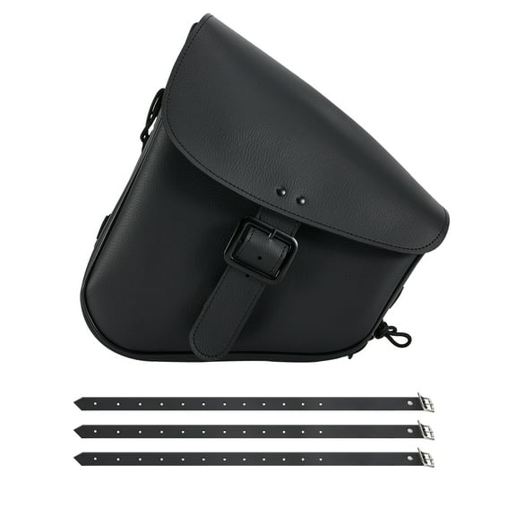 Dream Apparel Motorcycle Saddle Bags Synthetic Leather Motorcycle Solo Swing Arm Bag For Softails Sportsters Choppers Waterproof Side Bags For Motorcycle