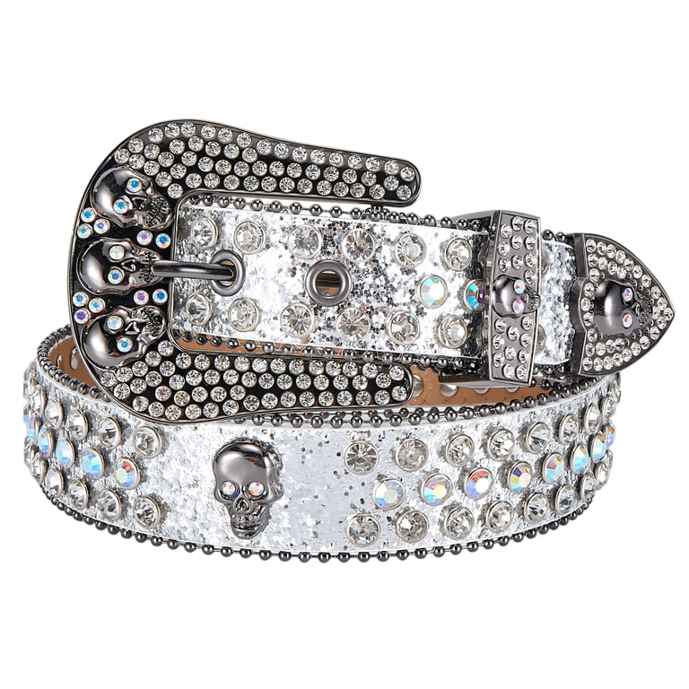 Women Rhinestone Belt for Jeans, Men Western Cowgirl Bling Studded Belt Faux Dream Apparel Rhinestone Belt for Men and Women, Western  main image 4