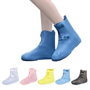 Dream Apparel Waterproof Rain Shoe Covers for Women Men, Non-Slip Reusable Boot Covers Foldable Rainproof Over Shoes Galoshes