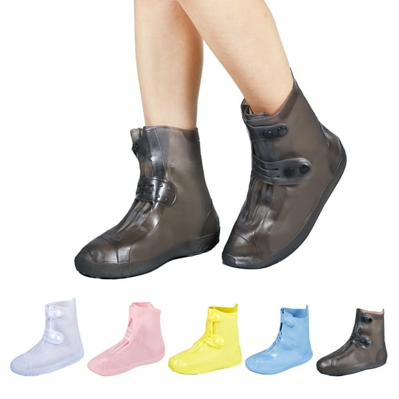 Dream Apparel Waterproof Rain Shoe Covers for Women Men, Non-Slip Reusable Boot Covers Foldable Rainproof Over Shoes Galoshes