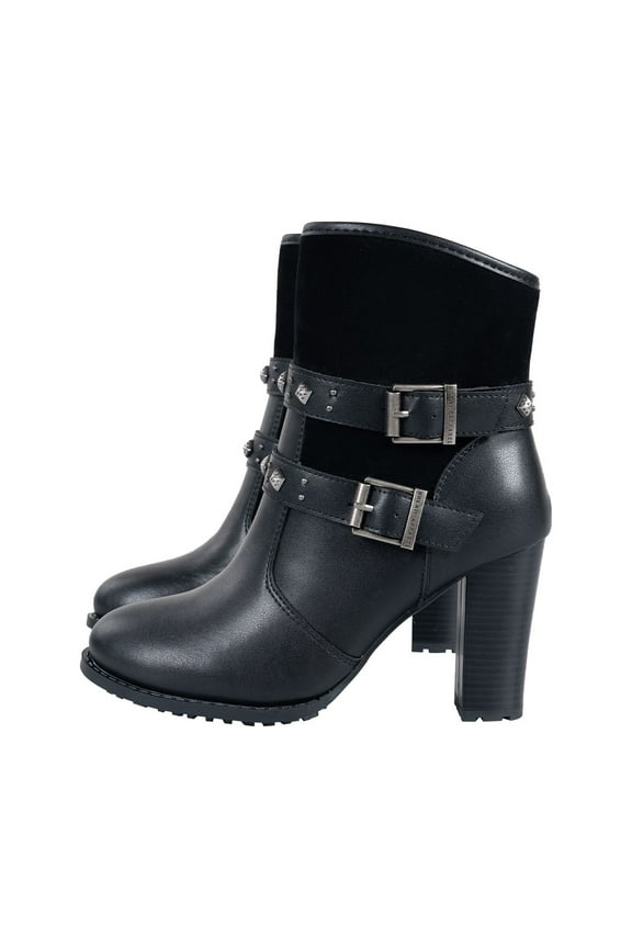 Women's Ankle Boots Faux Leather Biker Riding Boots Motorcycle Combat Boots
