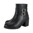 thumbnail image 1 of Dream Apparel Women's Ankle Boots Faux Leather Biker Riding Boots Motorcycle Combat Boots, 1 of 6