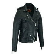 Dream Apparel Women s Classic Leather Motorcycle Jacket Biker Jacket for Ladies