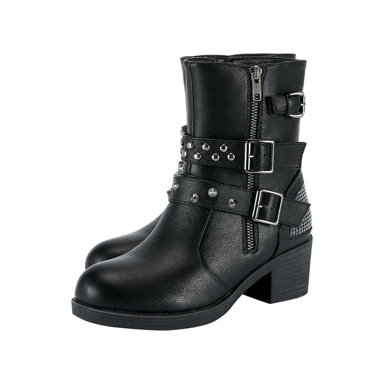 Motorcycle Boots Boots Biker Damen Womens Black SIMMI Milton Biker