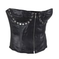 thumbnail image 1 of Dream Apparel Women's Studded Black Leather Corset Lace up Tops Buckle-up Corset Bustier Steampunk Corset, 1 of 4