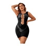 Dream Apparel Womens Lingerie Fishnet Bodysuit Mesh Chemise Babydoll Sexy Mesh Teddy Dress Lingerie