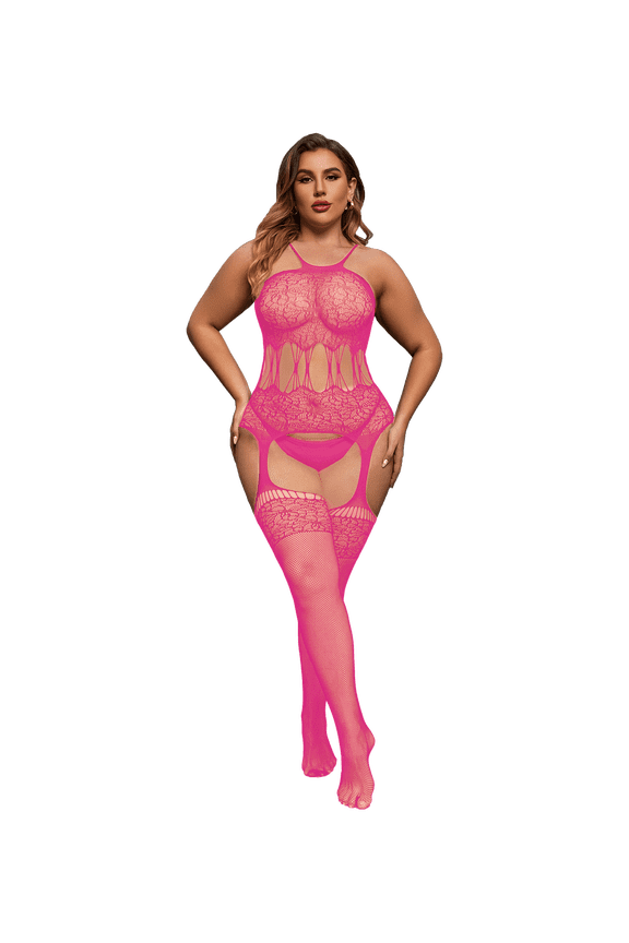 Womens Lingerie Fishnet Bodysuit Mesh Chemise Babydoll Sexy Mesh Teddy Lingerie