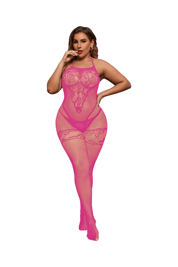 Womens Lingerie Fishnet Bodysuit Mesh Chemise Babydoll Sexy Mesh Teddy Lingerie