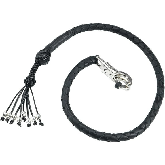 Dream Apparel black Motorcycle Get Back Whip Naked Leather, 42 inches