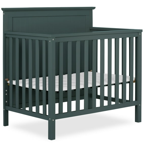 Dream On Me Ava 4-in-1 Convertible Mini Crib, Olive