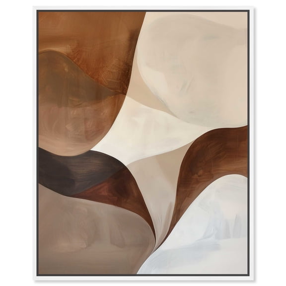 Dream Away II Abstract Shapes Wall Art Canvas Wall Art by Art Remedy, White Floater Frame, 37" x 46"