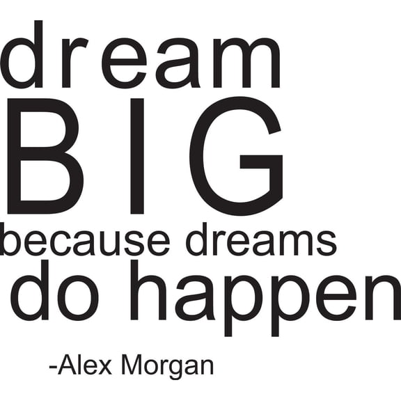 Dream BIG because dreams do happen' - Saying Vinyl Wall Decal Quote Art - Craft Room Sticker - 20"x17" [Y3]