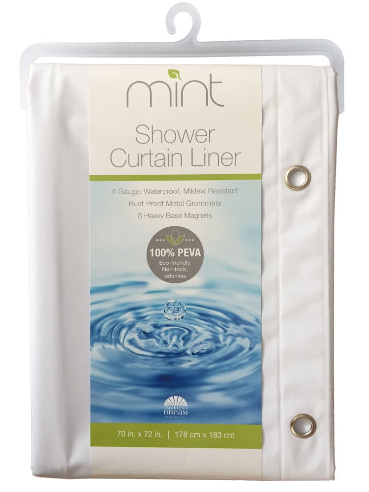 Dream Bath 6 Gauge PEVA Anti-Bacterial Mildew Resistant Shower Liner ...