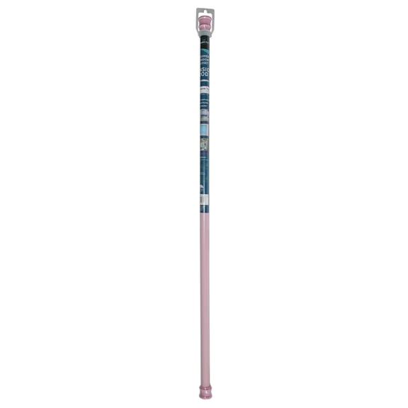 Dream Bath 76 Inch Stainless Steel Metal Spring Tension Rod for Shower Curtains and Liners, Pink