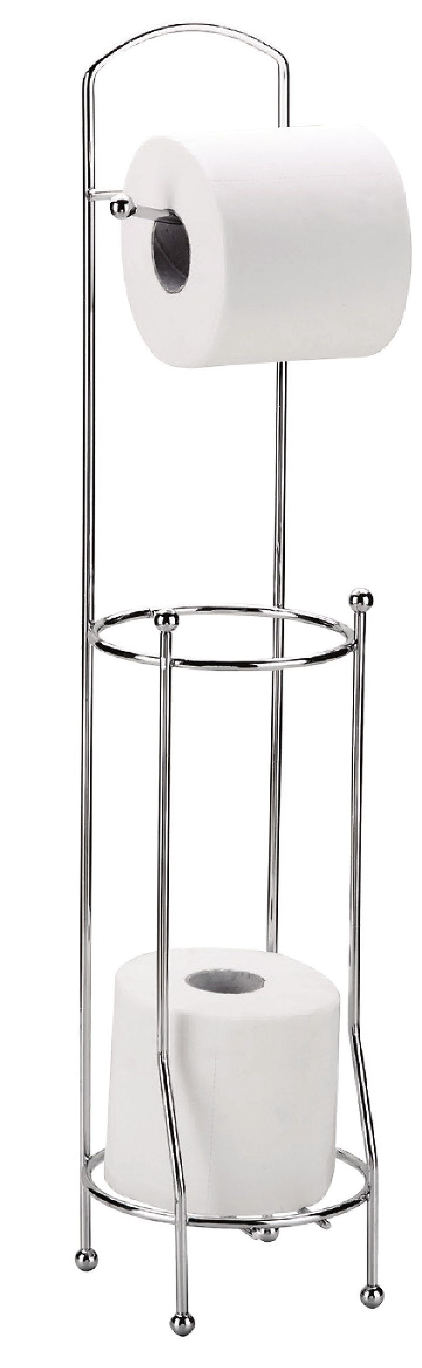 Dream Bath Bathroom Freestanding Toilet paper Tissue Holder and storage stand, Chrome Wire