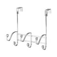 Dream Bath Chrome Over the Door Horizontal 6 Hook Bathroom Towel and
