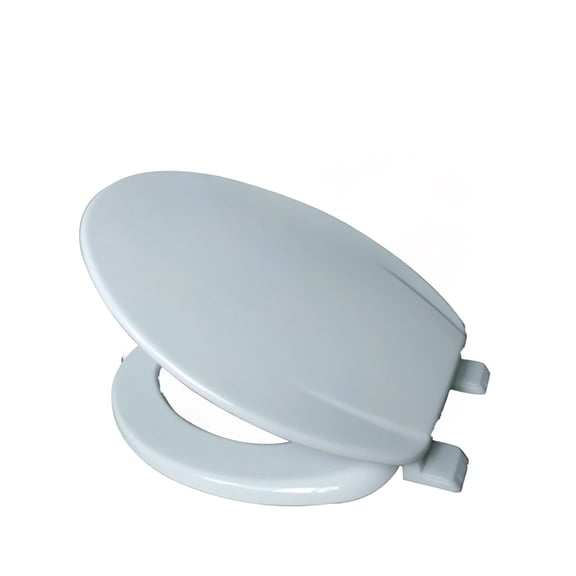 Dream Bath Heavy Duty Elongated Toilet Seat with non-slip seat and quick-attach easy install hardware, MDF White