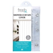 American Dream Home Goods Mildew Resistant PVC Shower Curtain Liner, Waterproof Bathroom Curtain, 72” x 72”, Clear