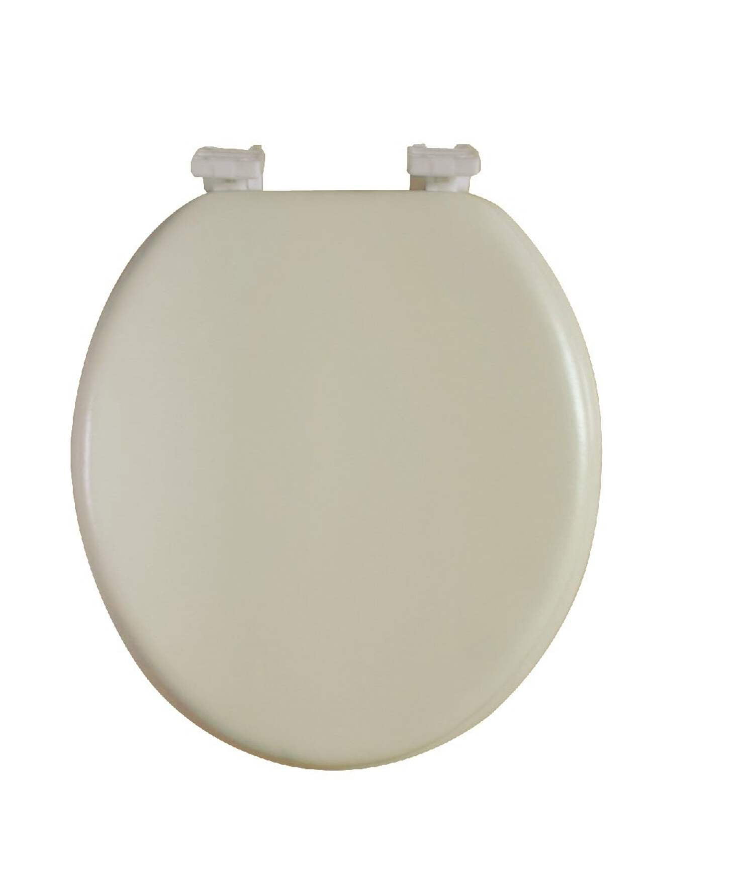 Dream Bath Soft Cushioned Round Front Toilet Seat with non-slip seat and quick-attach easy install hardware, Beige