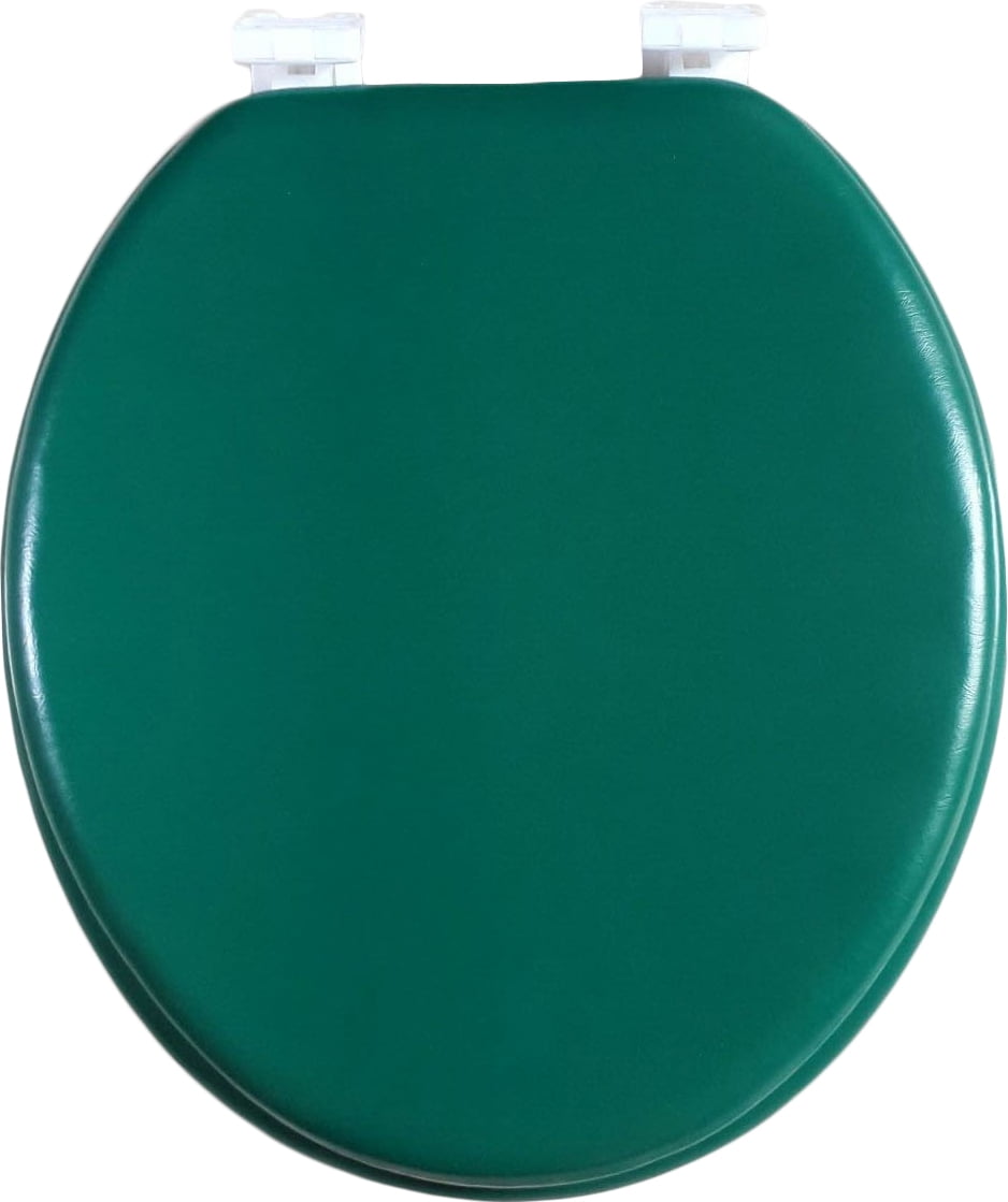 Dream Bath Soft Cushioned Round Front Toilet Seat with non-slip seat and quick-attach easy install hardware, Hunter Green