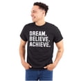 thumbnail image 1 of Dream Believe Achieve Inspirational Plus Size Crewneck Graphic Tee Shirt Brisco Brands 4X, 1 of 5