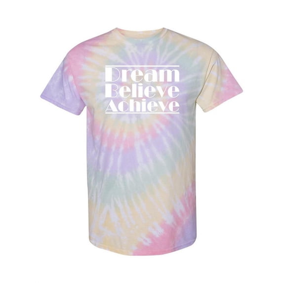 Dream, Believe And Achieve Tie-Dye Spiral Men -Smartprints Designs, Male Large