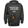 thumbnail image 1 of Dream Big Again Trump 2024 Beer Holder Tailgate Hoodie Sweatshirt Unisex Medium Charcoal Heather, 1 of 4