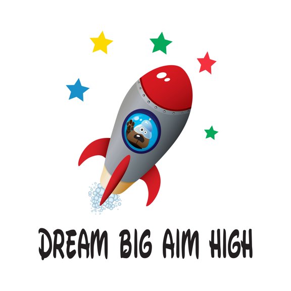 Dream Big Aim High Wall Sticker- Motivational Wall Decal- Vinyl Wall Decor for Bedrooms,Living room, Classroom,Playroom-Self Adhesive-Size : 27" x 30".