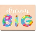 thumbnail image 1 of Dream Big Canvas Wall Art,Inspirational Positive Quote Artwork Picture Poster Decor for Home Kids Room Classroom Playroom Nursery,12 x 15 Inch, 1 of 6