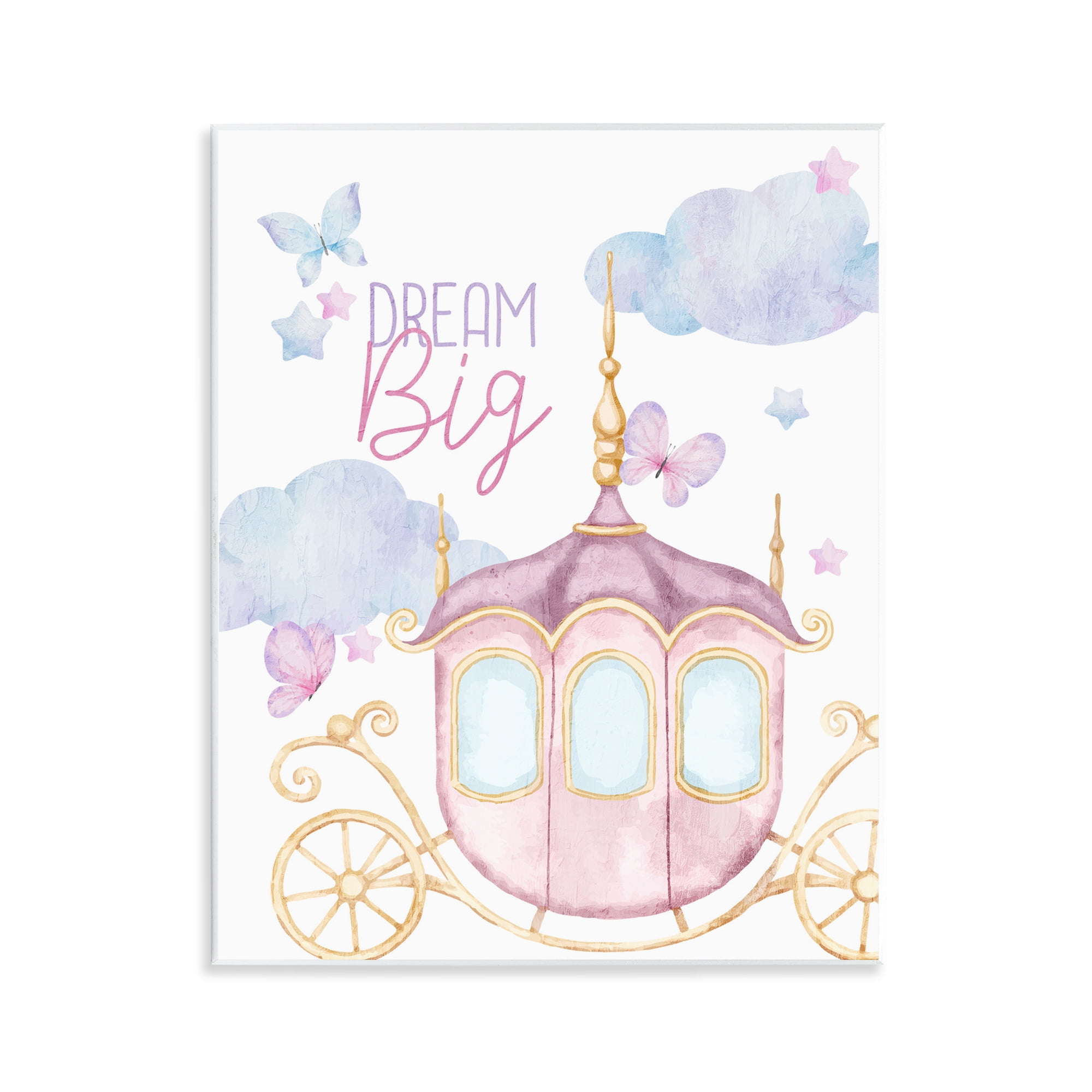 Dream Big Fantasy Carriage Wall Plaque Art, design by Kim Allen