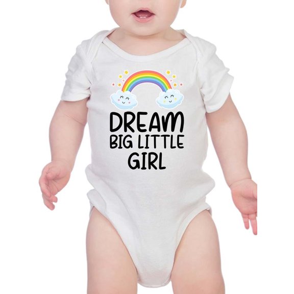 Dream Big Little Girl Bodysuit Infant -Smartprints Designs, Newborn