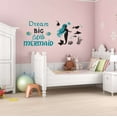thumbnail image 1 of Dream Big Little Mermaid Crown Fish Urchins Seahorse Statfish Princess Fish Starfish Queen Sweet Dreams Bedtime Unicorn Lovely Dear Dream Decorating Wall Decal Sticker - Size: 40 In X 16 In, 1 of 5
