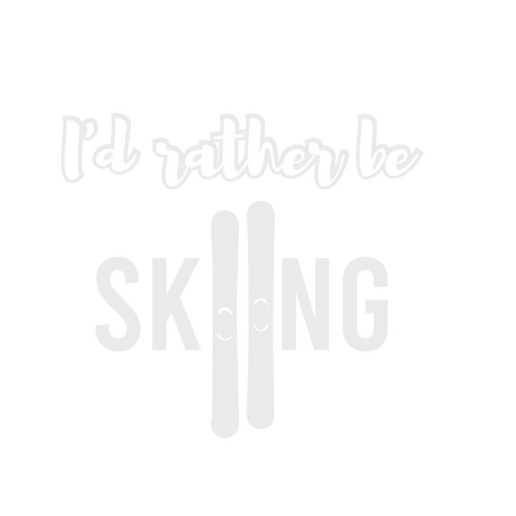 I'd Rather Be Skiing Skiing Sports Inspirational Quote Vinyl Design Wall Art Sticker Designs Vinyl Stickers For Home House Walls Rooms Windows Bedroom Decoration Size (20x20 inch)