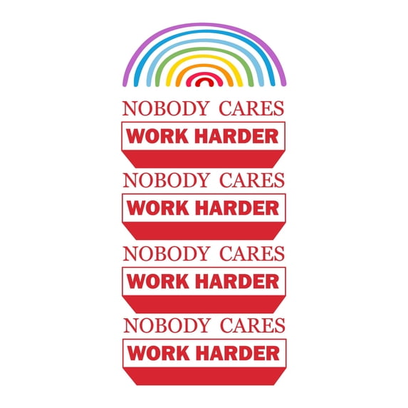 Nobody Cares Work Harder Inspirational Teen Motivational Quote Vinyl Decal Wall Art Sticker Designs Vinyl Stickers For Home House Walls Rooms Windows Bedroom Decoration Size (28x28 inch)