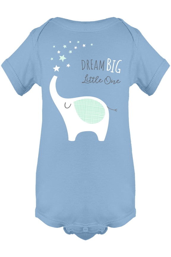 Dream Big Little One Elephant Bodysuit Infant -Image by Shutterstock,  Newborn
