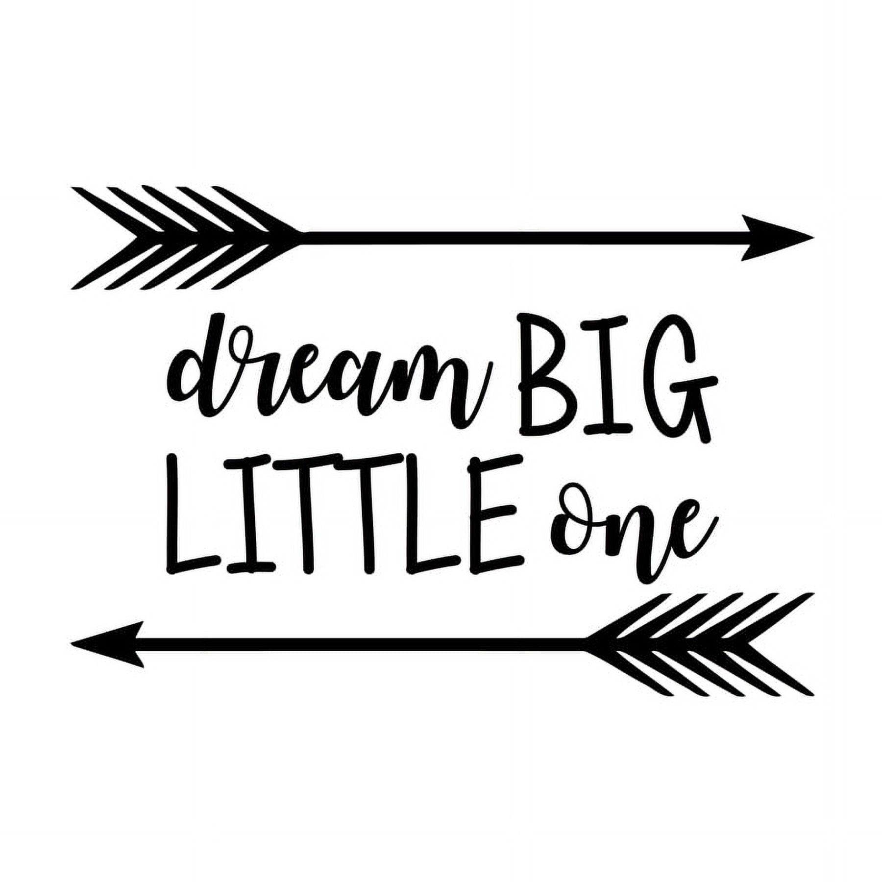 Dream Big Little One Quote Wall Decal Nursery Kids Decor Arrow Sticker ...